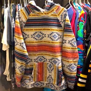 Vintage Native Print Hoodie